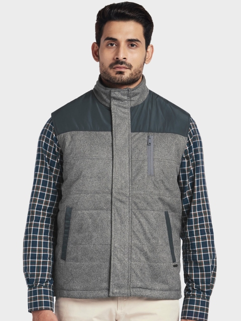 

ColorPlus Men Grey Solid Tailored Jacket