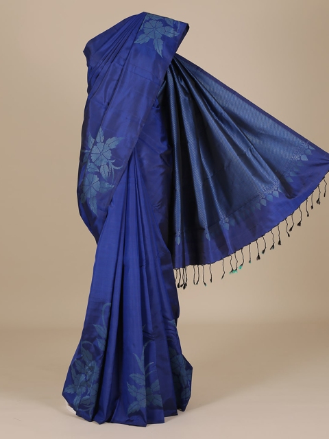 

Pothys Blue Woven Design Pure Silk Saree