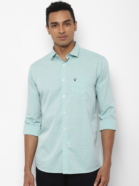 Allen Solly Men Green Slim Fit Printed Casual Shirt