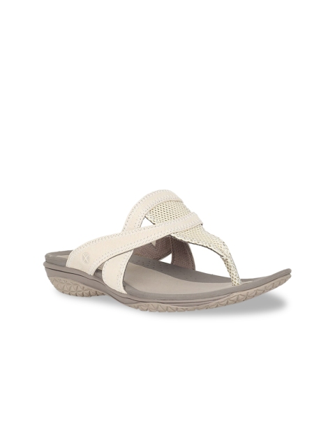 

Hush Puppies Women Off White Solid Open Toe Heels
