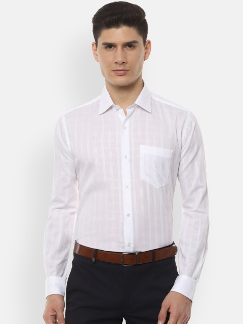 

Van Heusen Men White Regular Fit Checked Formal Shirt