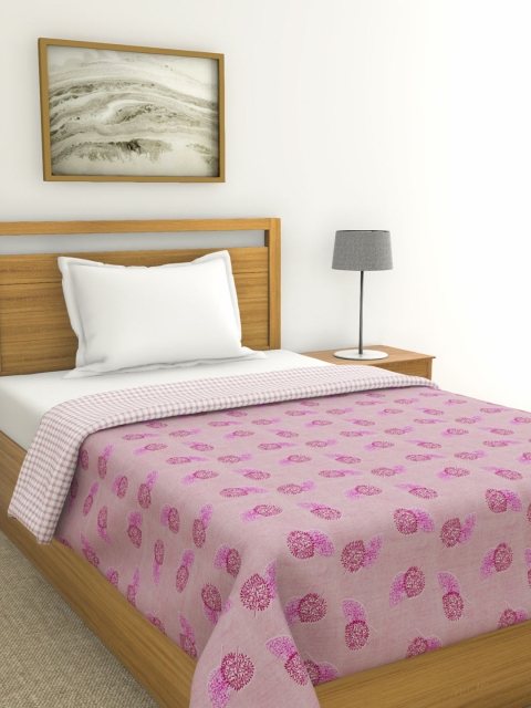 

BIANCA Purple & White Printed Skin-Friendly AC Room Single Dohar