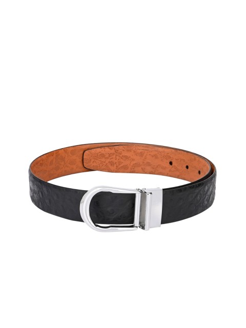 

Pacific Gold Formal Men Black Genuine Leather Reversible Solid Belt
