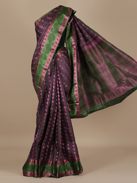 

Pothys Purple & Pink Silk Blend Woven Design Saree