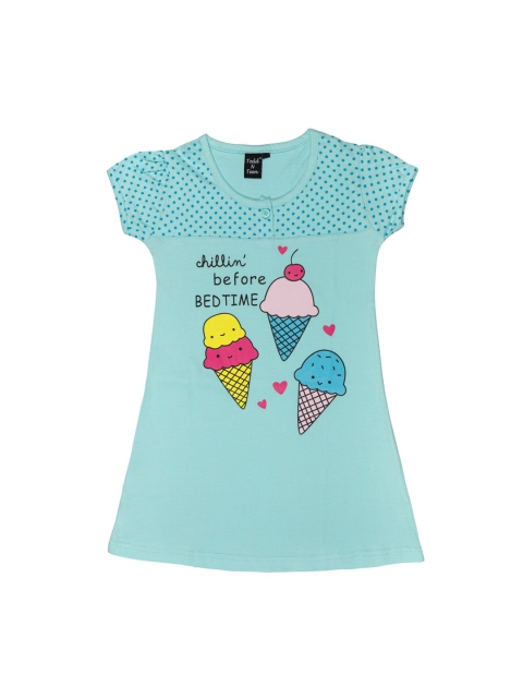 

Todd N Teen Girls Blue Printed Nightdress