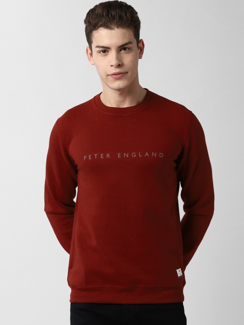 

Peter England Casuals Men Maroon Printed Sweatshirt