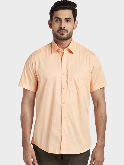 

ColorPlus Men Orange Tailored Fit Solid Casual Shirt