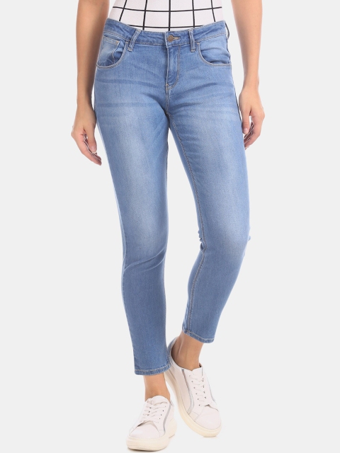 

Cherokee Women Blue Slim Fit Mid-Rise Clean Look Stretchable Jeans