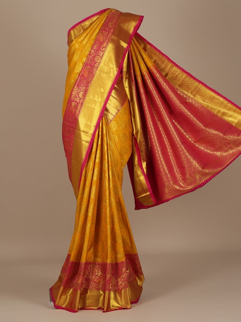 

Pothys Yellow & Pink Art Silk Woven Design Saree