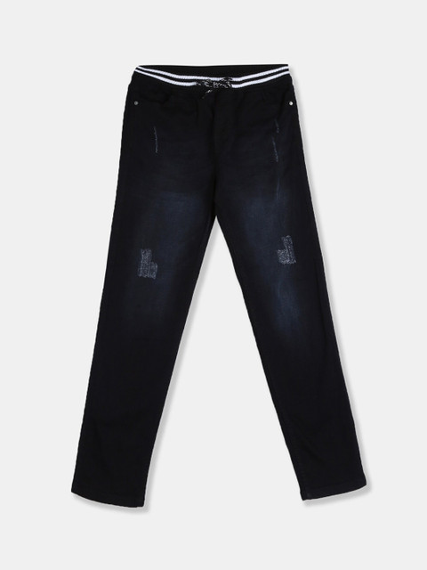 

Cherokee Boys Navy Blue Regular Fit Mid-Rise Mildly Distressed Jeans