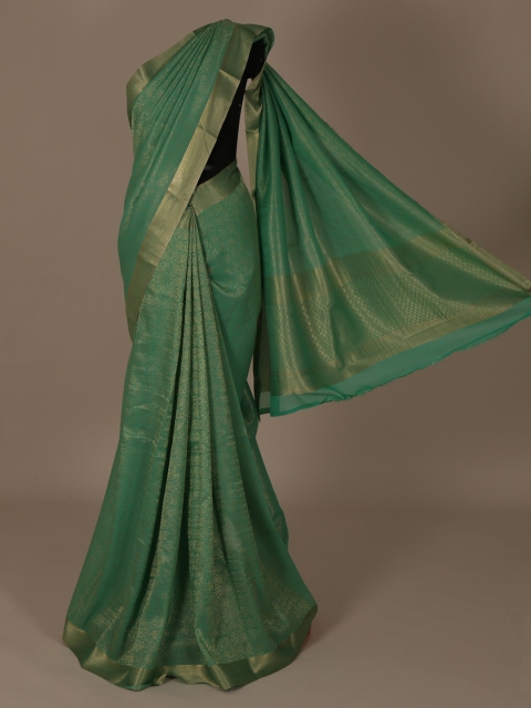

Pothys Green Printed Pure Chiffon Saree