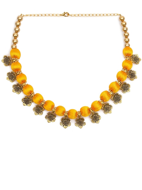 

AKSHARA Women Gold Handcrafted Choker Necklace, Yellow