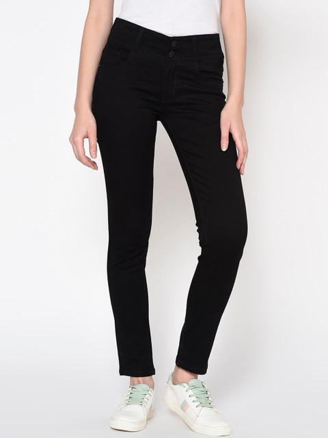 

METTLE Women Black Regular Fit Jeans