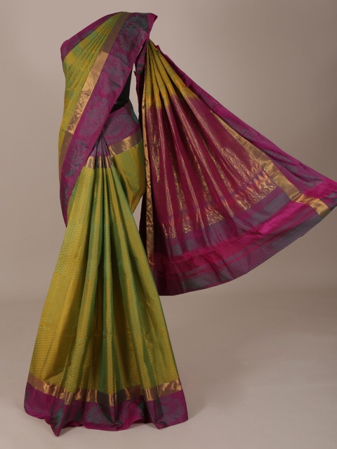 

Pothys Green Woven Design Pure Silk Saree