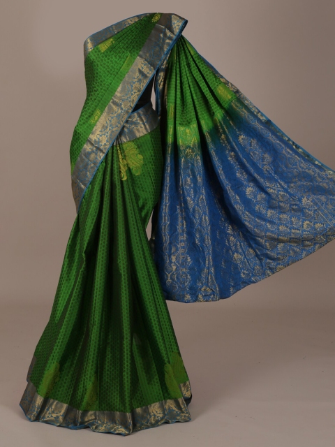 

Pothys Green Woven Design Pure Silk Saree