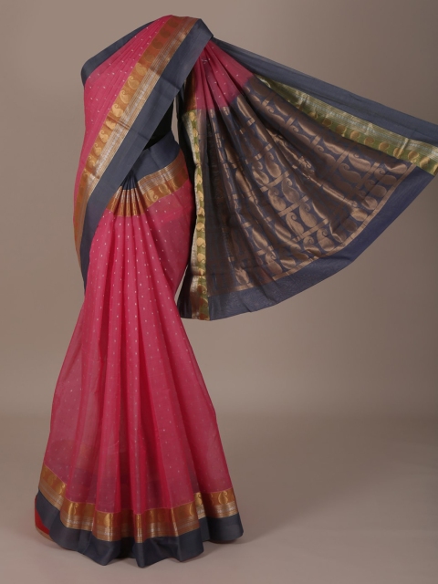 

Pothys Pink Woven Design Silk Cotton Saree