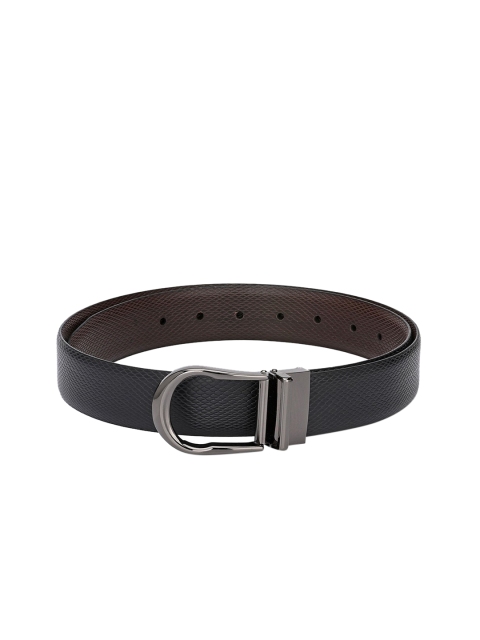 

Pacific Gold Men Black Solid Leather Belt