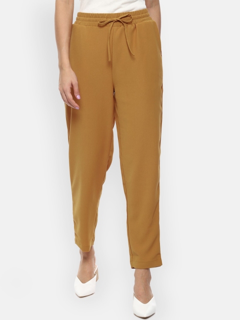

Van Heusen Woman Mustard Yellow Solid Regular Trousers