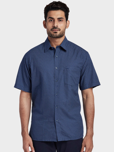 

ColorPlus Men Blue Regular Fit Printed Casual Shirt