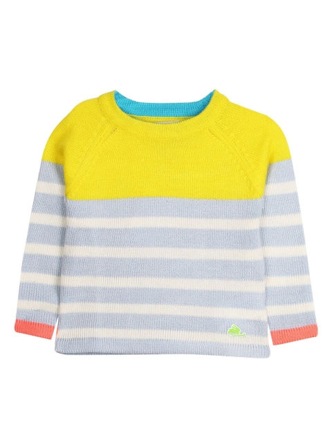

Cherry Crumble Boys Yellow & Blue Striped Pullover Sweater