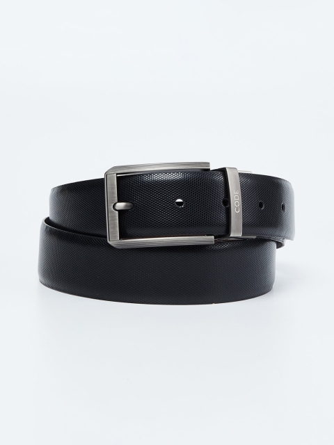 

CODE by Lifestyle Men Black & Brown Solid Reversible Leather Belt