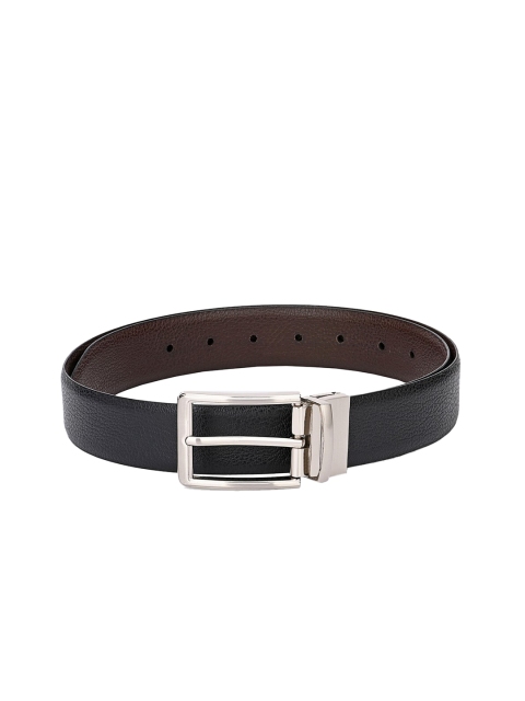 

Pacific Gold Men Black Solid Reversible Leather Belt