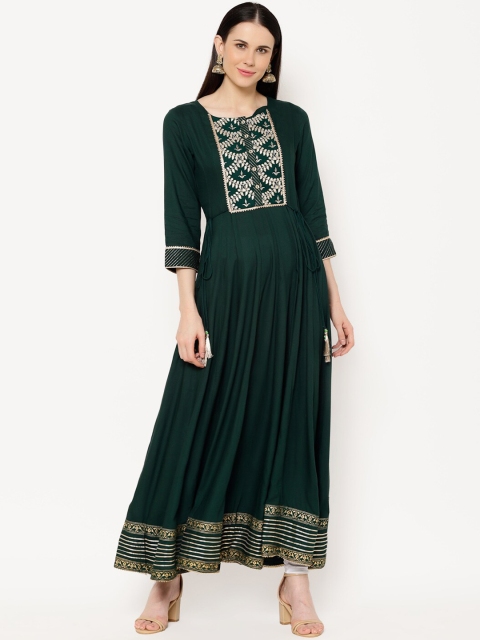 

Ramas Women Green Solid Anarkali Kurta