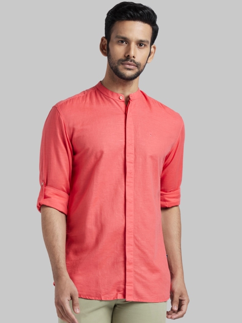 

Parx Men Coral Slim Fit Solid Casual Shirt
