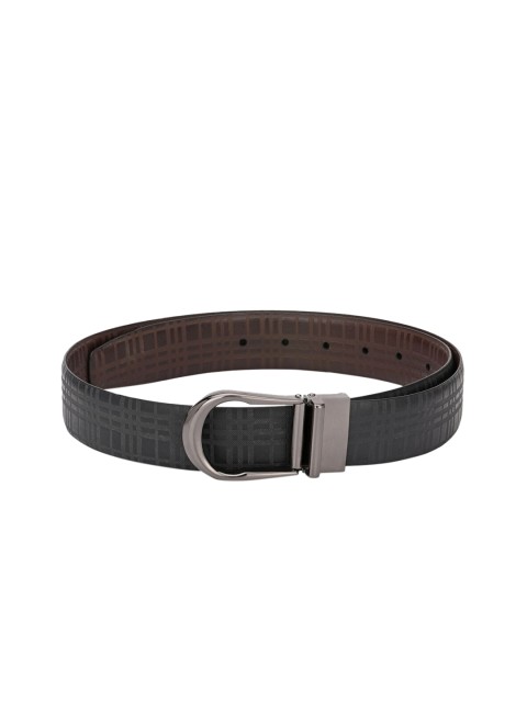 

Pacific Gold Black & Brown Textured Reversible Genuine Leather Belt