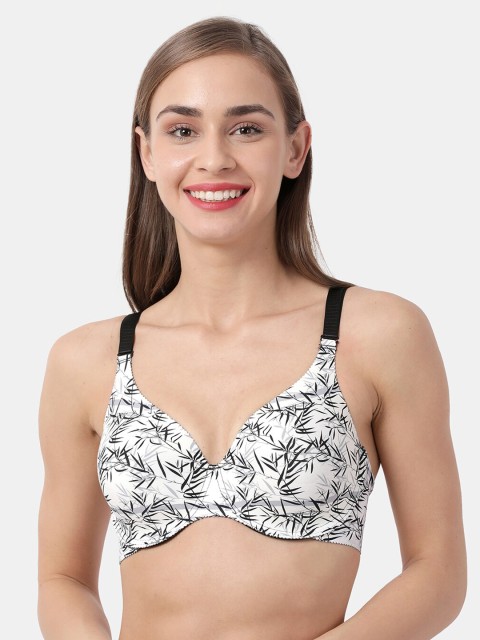 

shyaway White & Black Printed Under-Wired Lightly Padded Everyday Bra SY91030