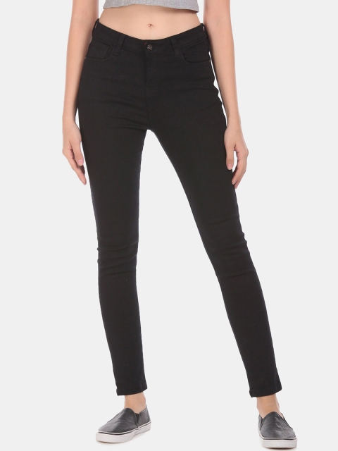 

Cherokee Women Black Slim Fit Mid-Rise Clean Look Stretchable Jeans
