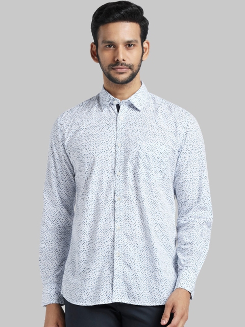 

Parx Men Blue Slim Fit Printed Casual Shirt