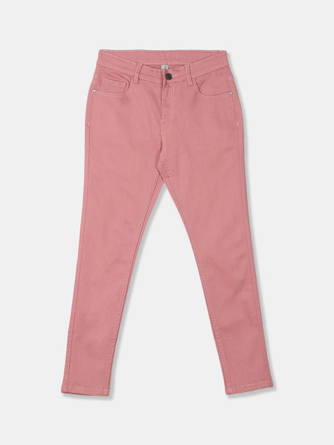 

Cherokee Girls Pink Regular Fit Solid Chinos