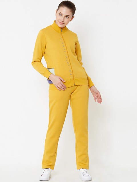 

Sweet Dreams Women Yellow Solid Tracksuit