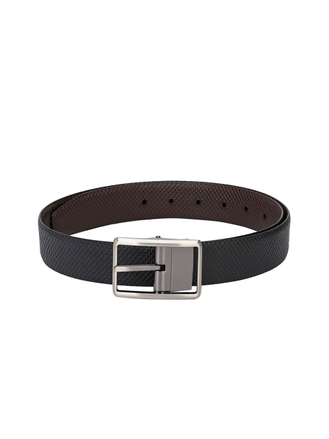 

Pacific Gold Men Black & Brown Textured Leather Belt