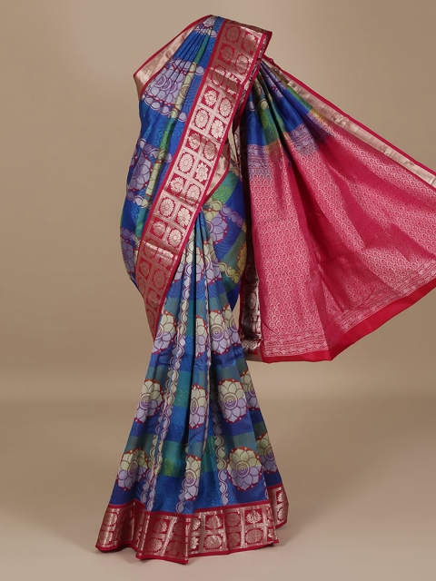 

Pothys Multicoloured Woven Design Silk Blend Saree, Multi
