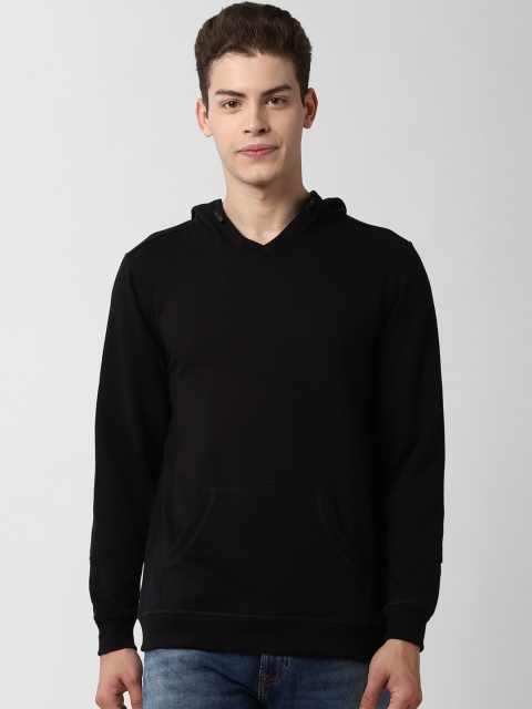 

Peter England Casuals Men Black Solid Hooded Sweatshirt