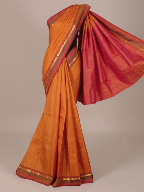 

Pothys Orange & Pink Pure Silk Woven Design Saree