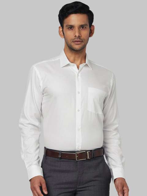 

Park Avenue Men White Slim Fit Solid Formal Shirt