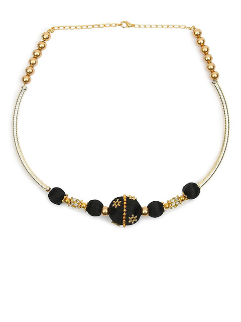 

AKSHARA Women Black Handcrafted Choker Necklace