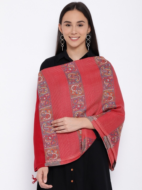 

Pashmoda Women Red & Purple Kashmiri Kaani Weave Shawl