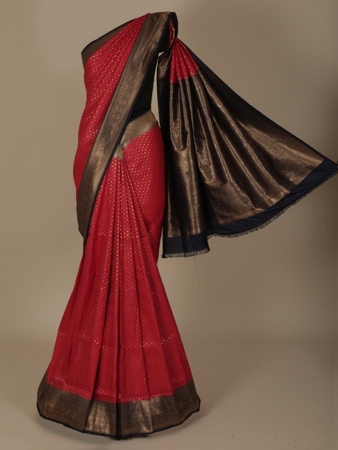 

Pothys Red Woven Design Jute Silk Saree