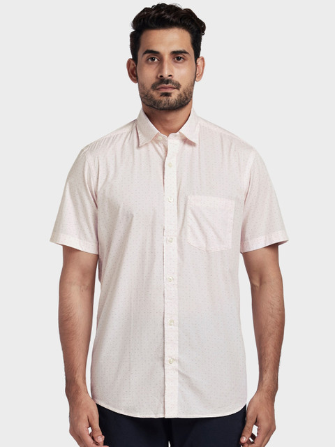 

ColorPlus Men Red Tailored Fit Printed Casual Shirt