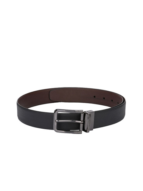 

Pacific Gold Men Black & Brown Solid Genuine Leather Reversible Belt