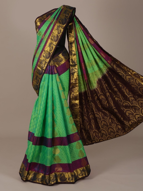 

Pothys Green Printed Pure Silk Saree