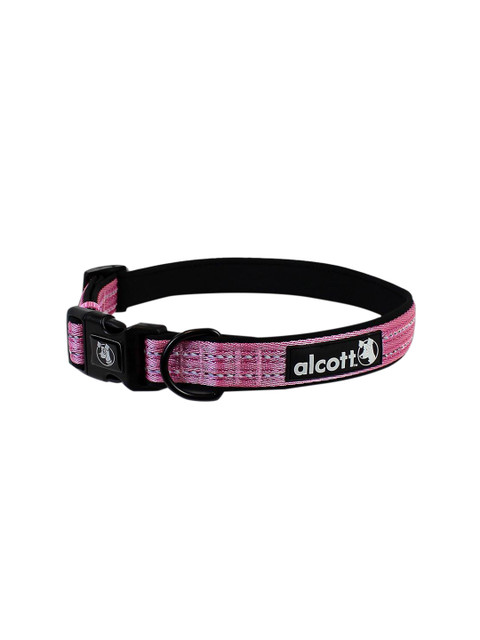 

PawsnCollars Pink Striped Dog Collar