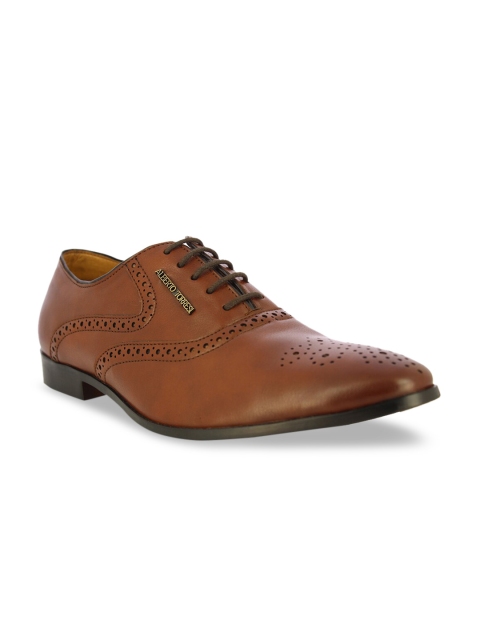 

Alberto Torresi Men Tan Brown Solid Leather Formal Brogues