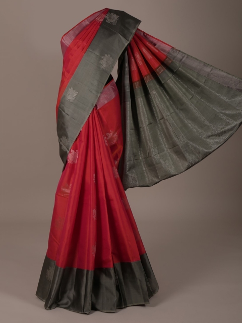 

Pothys Pink Colourblocked Pure Silk Saree