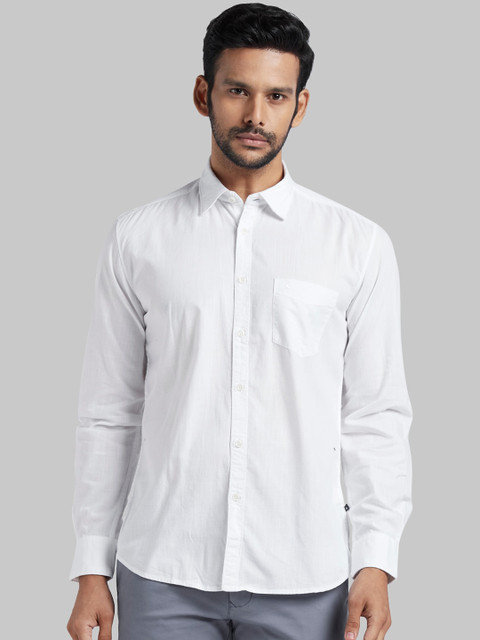 

Parx Men White Slim Fit Solid Casual Shirt
