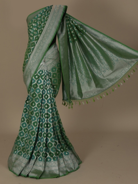 

Pothys Green Woven Design Jute Silk Saree